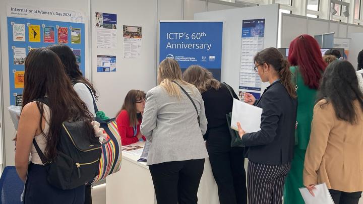 ICTP's stand at the IAEA event on 8 March
